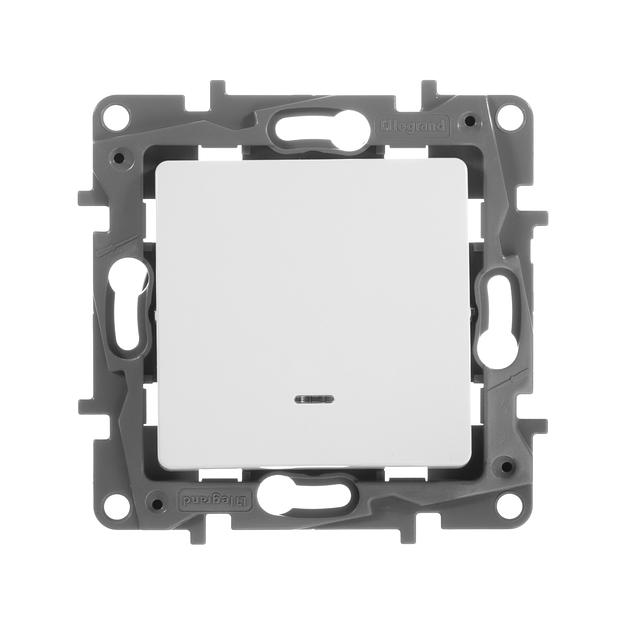 ETIKA Переключатель с подсветкой, 10AX, бел. Legrand 672215 фото 1