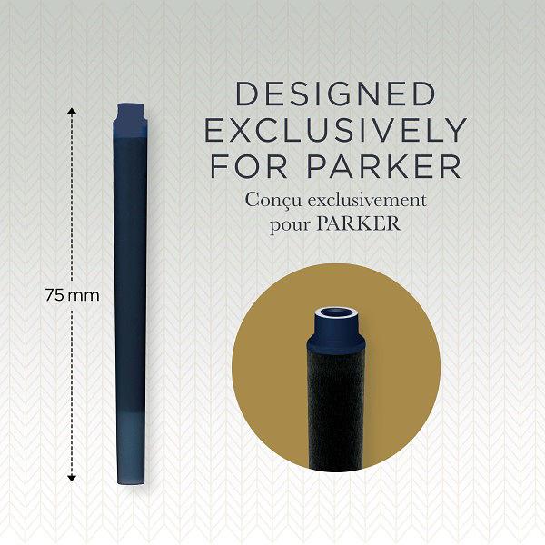 Картридж Parker Quink Z11 (CW1950385) черный/синие чернила для ручек перьевых (5шт) фото 3