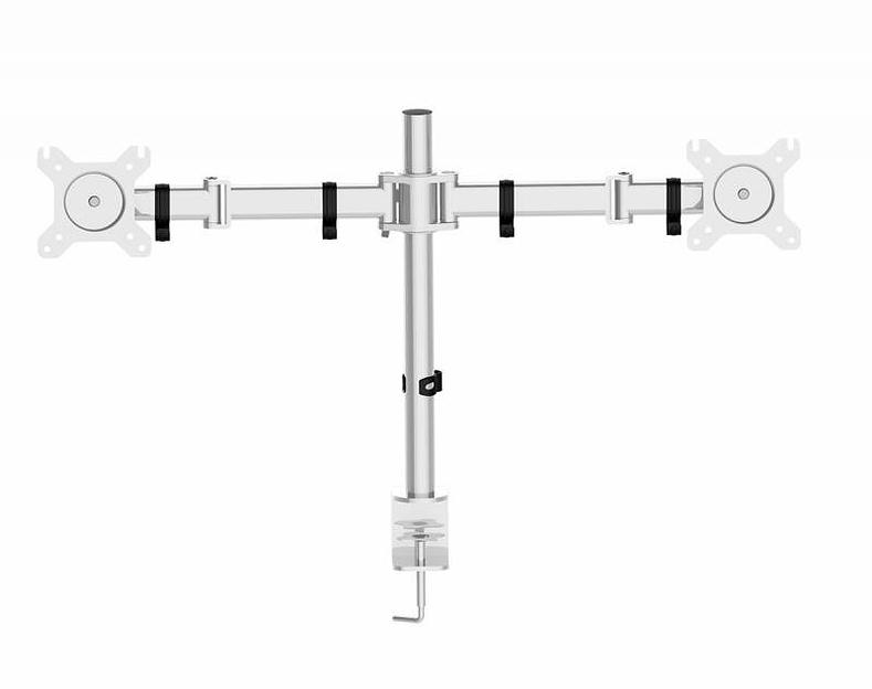 Кронштейн для мониторов Cactus CS-VM-D29-AL серебристый 13"-27" макс.8кг настольный поворот и наклон фото 1