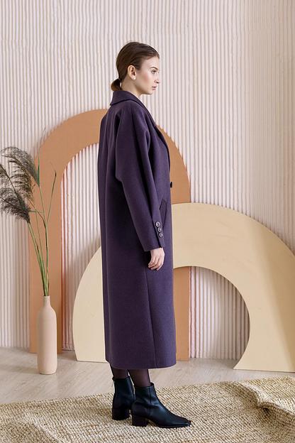 Женское демисезонное пальто Mmoda фиолетовый, арт.24–62 фото 3