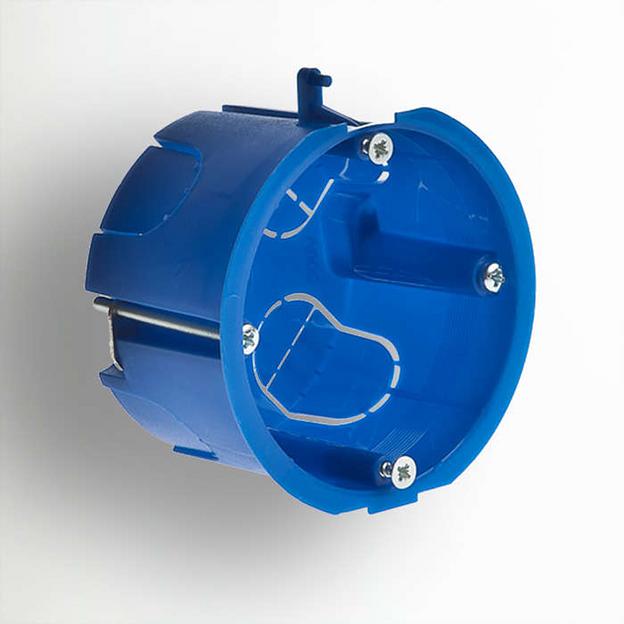 Коробка установочная СП 65х45 для гипсокарт. с метал. лапками IP30 Ruvinil 10172 фото 1