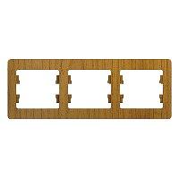 Systeme electric GSL000503 GLOSSA 3-постовая РАМКА, горизонтальная, ДЕРЕВО ДУБ фото 5