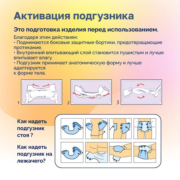 Подгузники для взрослых Giggles 7 шт L 100-150 см ОПТ фото 8