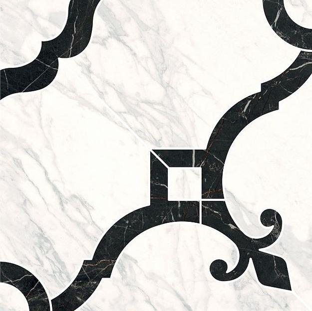 Декор Kerama Marazzi Фрагонар наборный белый 1/4 розона фото 1