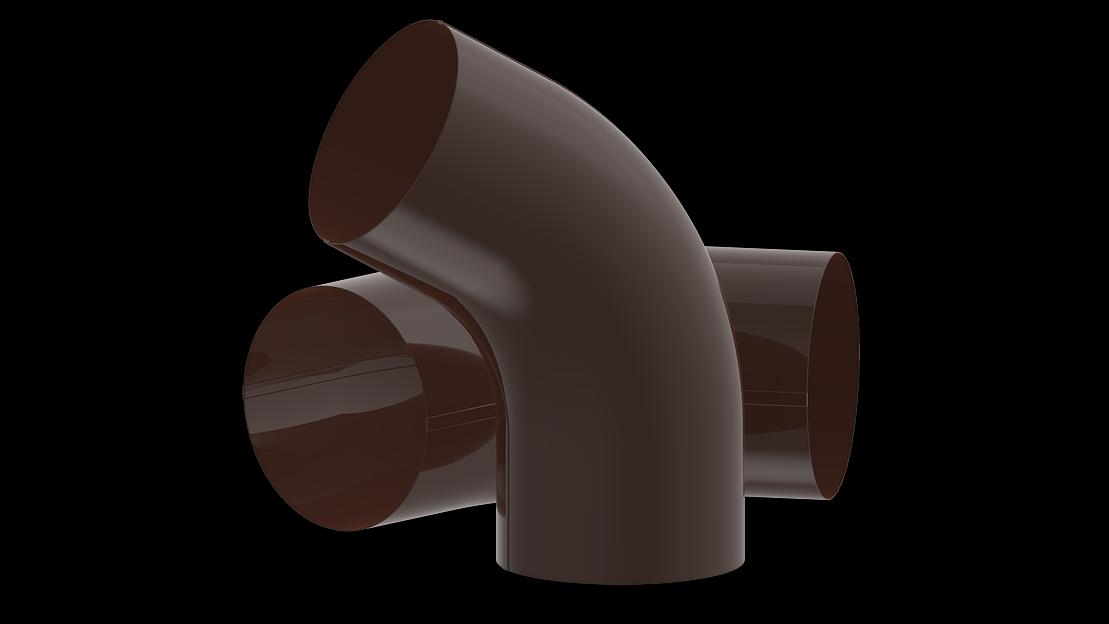 Колено трубы D100 фото 1