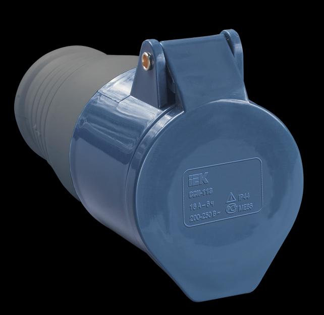 Розетка кабельная 32А 2Р+E IР44 переносная 250В 223 фото 1