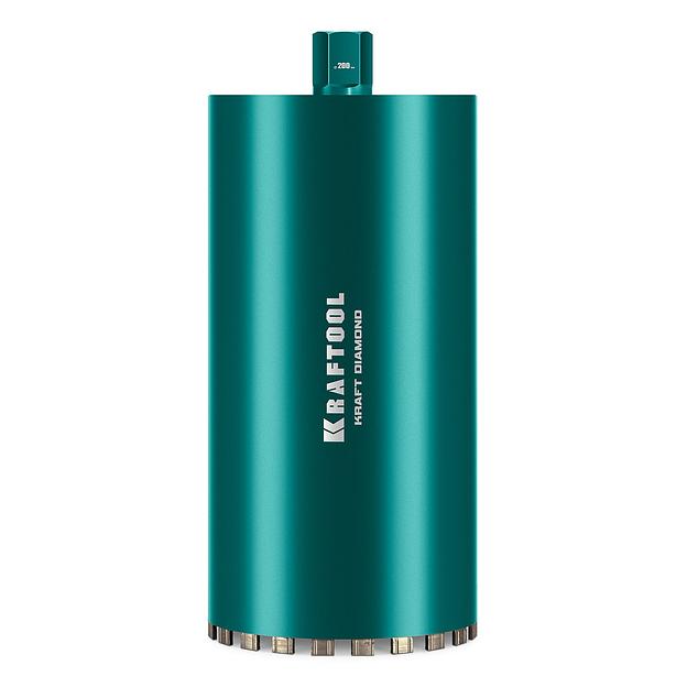 KRAFTOOL DIAMOND 200 мм (450 мм, 1 1/4″, лазерная сварка, сухое сверление с микроударом), алмазная коронка по железобетону (29825-200) фото 1