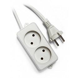 Гарнизон Сетевой фильтр EL-NL2-W-2, 2 розетки, допустимый ток 10А, длина 2м. фото 1