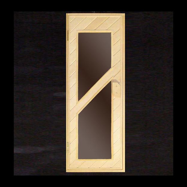 Дверь для бани/сауны с каленым стеклом фото 1