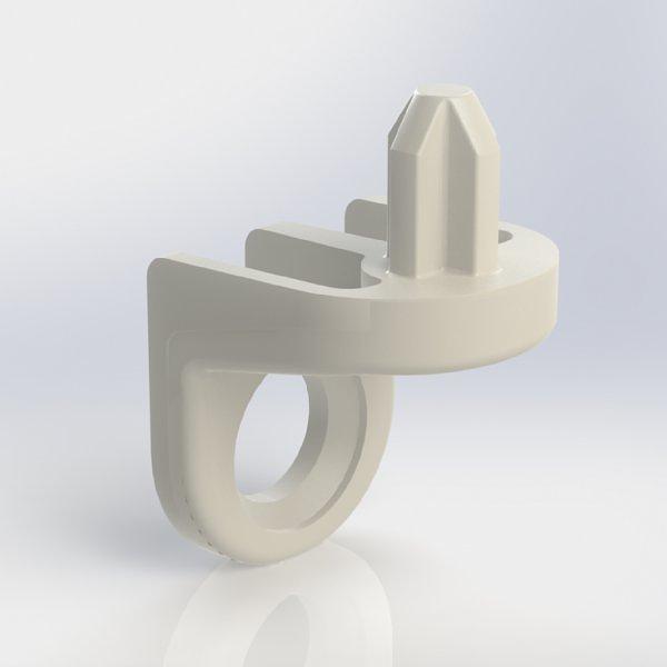 Полкодержатель Mesan (ST) с фиксатором, d=5мм, белый фото 1