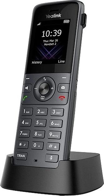 Трубка DECT Yealink W74H, экран 1.8", виброоповещение, FNR, BT, 3.5 mm, для W70B/W71P/W73P/W74P/W76P/W79P/W75/W80/W90 (W74H) фото 1