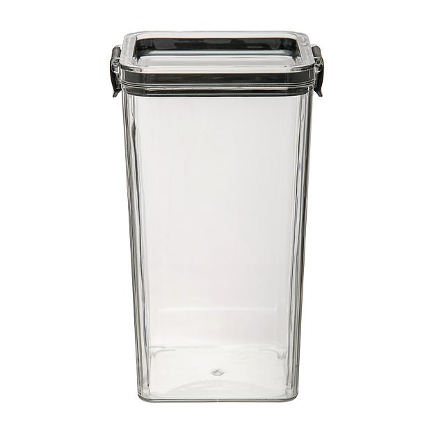 Контейнер с крышкой "два замка", Д90 Ш90 В184, 1300 мл, прозрачный фото 1