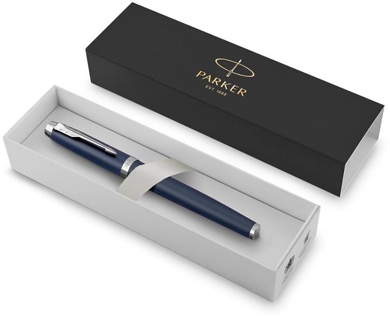 Ручка роллер Parker IM Core T321 (CW1931661) Matte Blue CT F черн. черн. подар.кор. фото 4