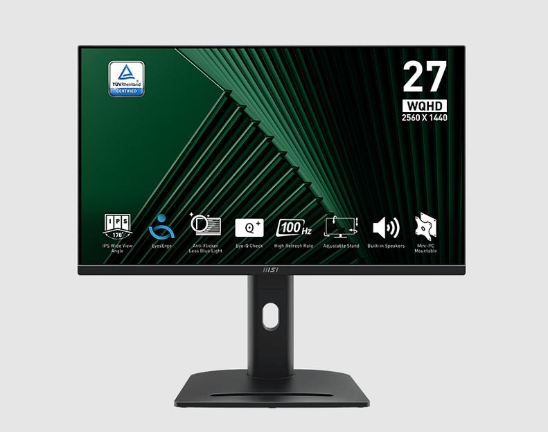 Монитор MSI 27'' PRO MP275QPG, 16:9, IPS, QHD, 4ms, 300cd, 100Hz, HDMI, DP, SPK, HAS фото 9