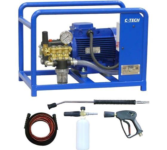 Профессиональная мойка высокого давления C-TECH TR (200 бар, до 900 л/ч, 5.5 кВт) + комплект Практик TR2015ES2E4BP2FM-10-SF60 фото 1