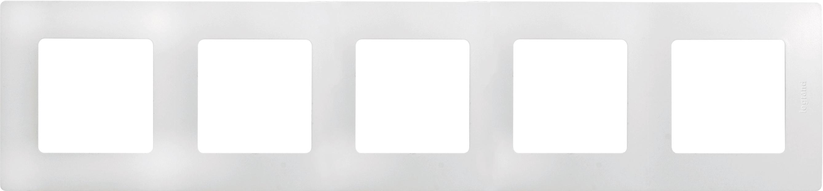 ETIKA Рамка 5 постов, бел. Legrand 672505 фото 1