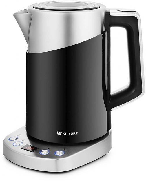Чайник электрический Kitfort КТ-660-2 1.7л. 2200Вт черный (корпус: пластик) фото 1