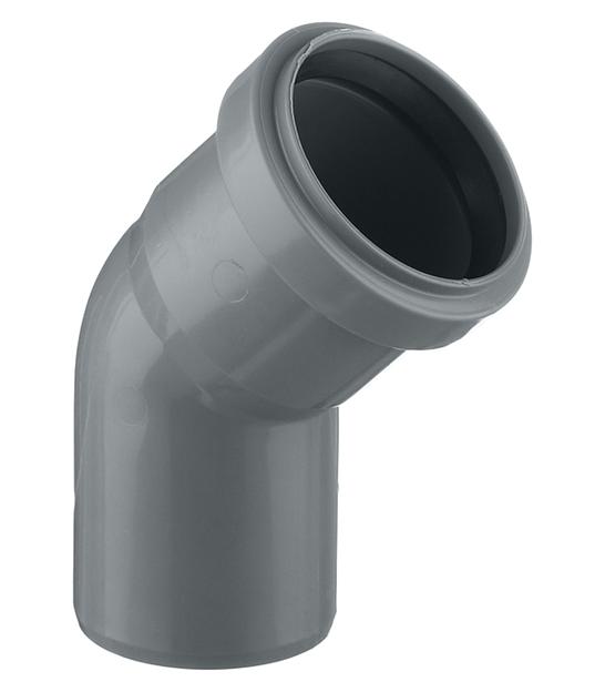 Отвод канализационный 50х45 град. фото 1