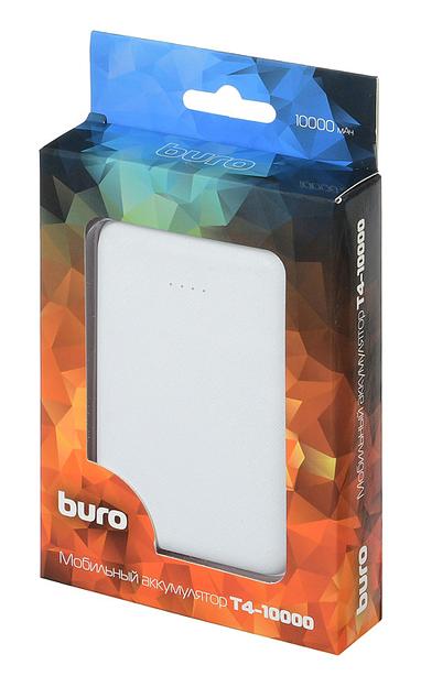 Мобильный аккумулятор Buro T4-10000 10000mAh 2A 2xUSB белый (T4-10000-WT) фото 8