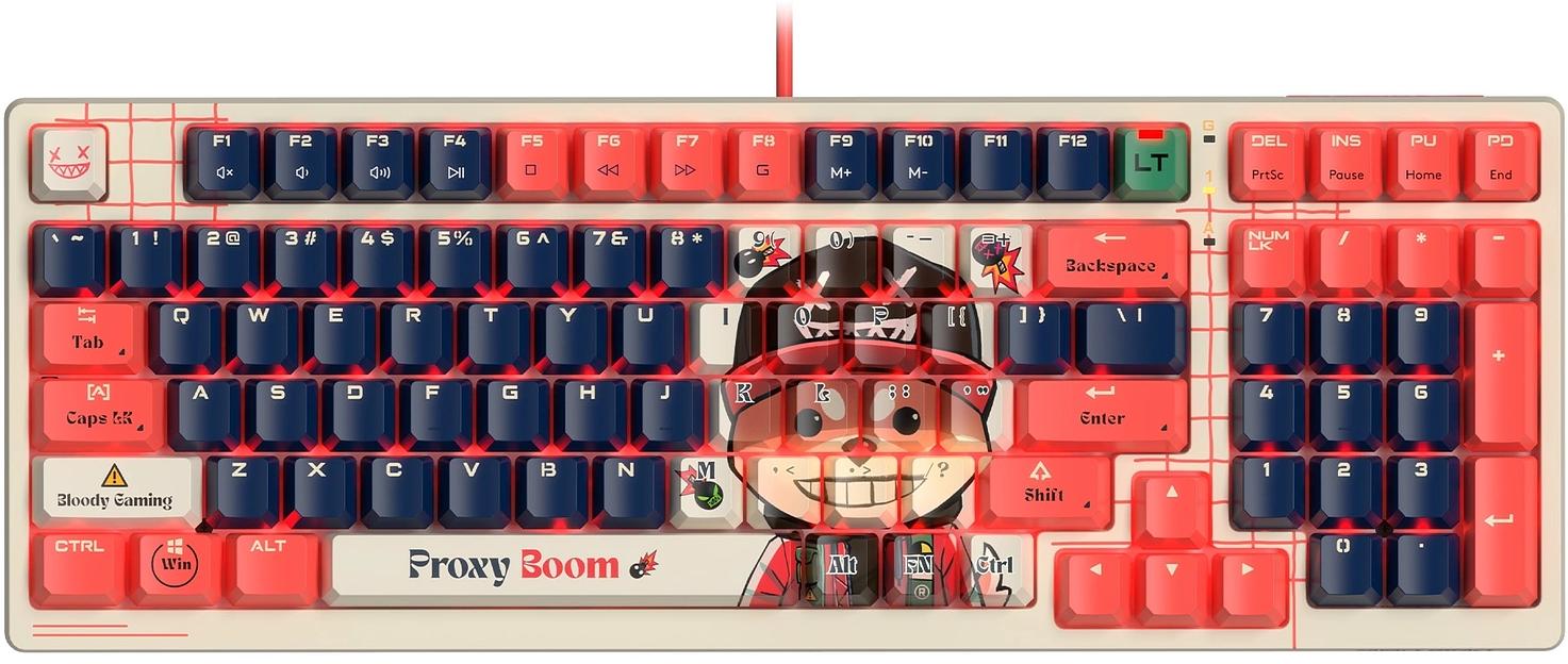 Клавиатура A4Tech Bloody AT98 Proxy Boom механическая бежевый/красный USB for gamer LED (AT98) фото 1