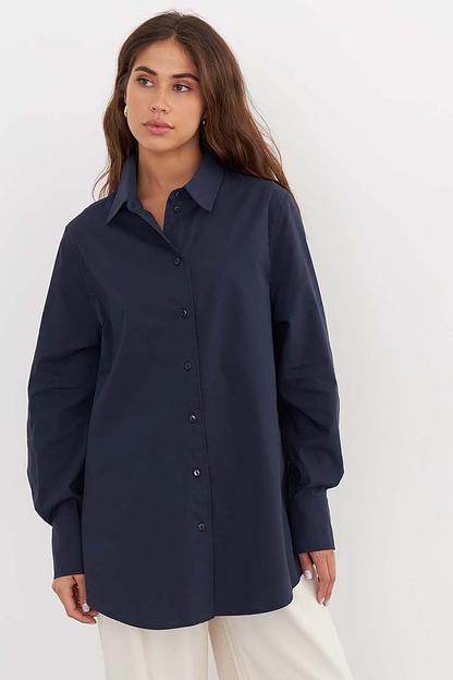 Рубашка длинная  SCT_002_NAVI/Темно-синий  фото 1