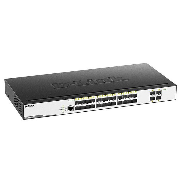Коммутатор D-Link DGS-3000-28XS DGS-3000-28XS/B1A 24SFP 4SFP+ управляемый фото 1