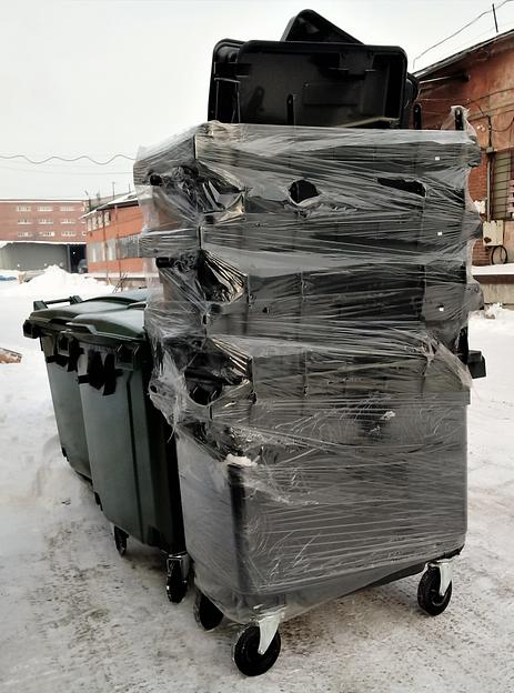 Мусорный контейнер 770л Серый фото 3