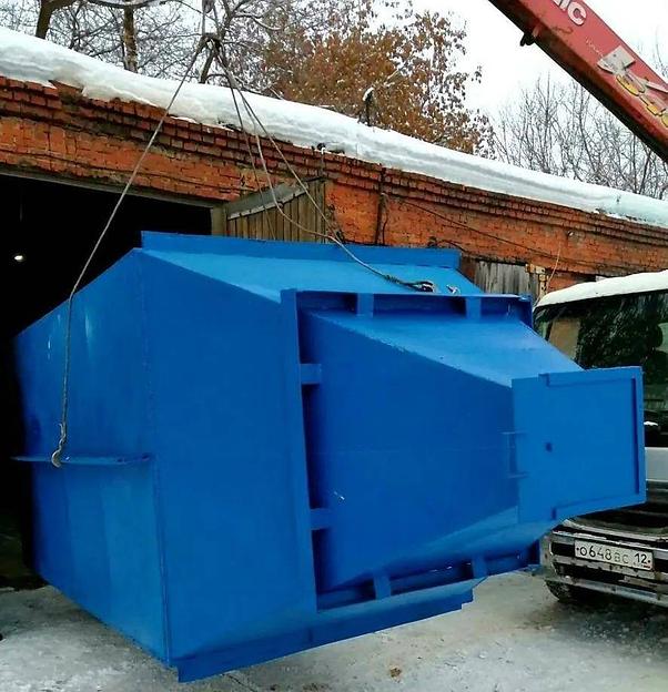 Бункер 10 м³ с опорами для стружки фото 1