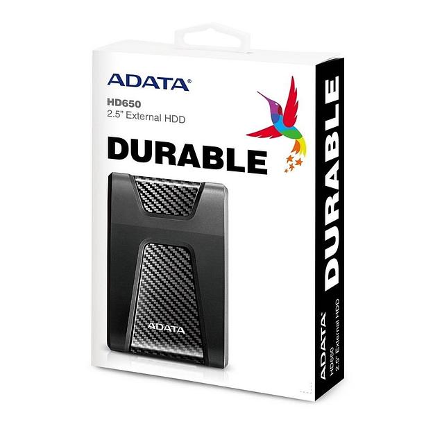 Внешний жесткий диск 1TB A-DATA HD650, 2,5", USB 3.2, черный фото 1