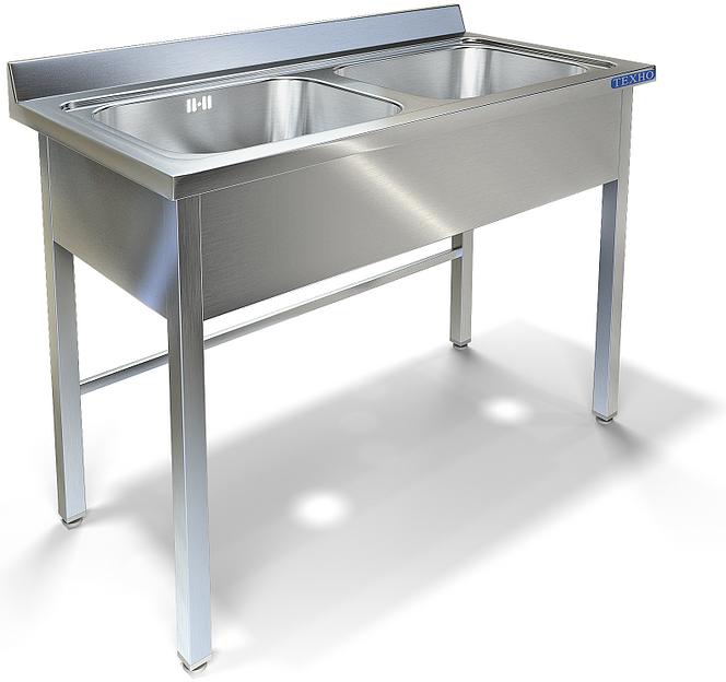 Ванна моечная цельнотянутая с фартуком (двухсекционная) ВМ-23/456 (1200x600x850 мм) фото 1