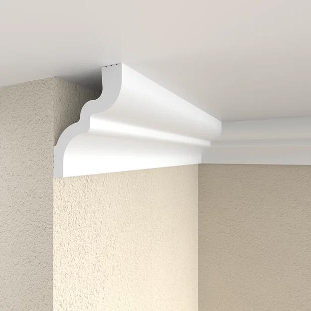 Плинтус потолочный Format 10510E, белый ОПТ фото 3