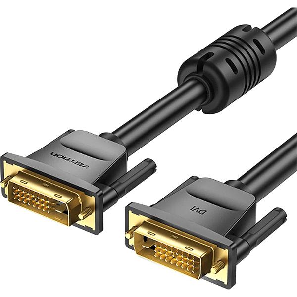 Кабель Vention DVI-D Dual link 25M/25M с ферритовым фильтром - 1.5м. Кабель Vention DVI-D(m)/DVI-D(m) - 1.5 м (EAABG) фото 1