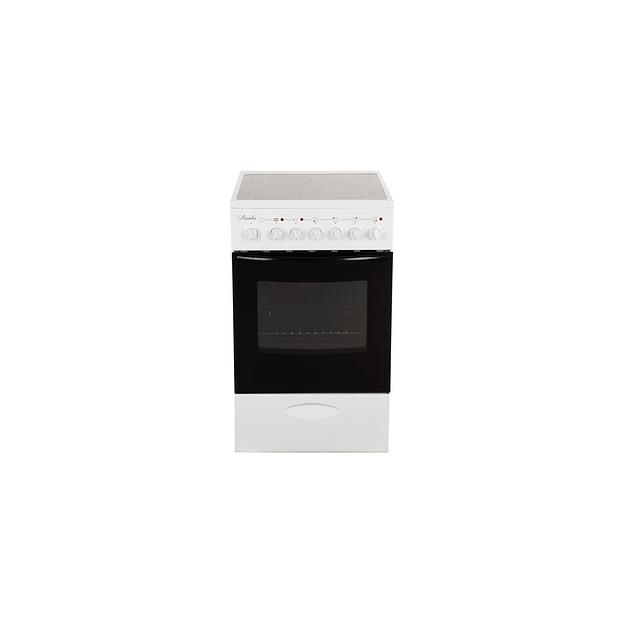 Электрическая плита Лысьва EF4006MK00, стеклокерамика, без крышки, белый фото 1