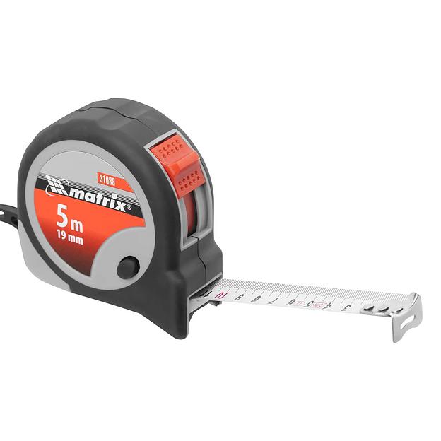 Рулетка Continuous fixation, 5 м х 19 мм, двухкомпонентный корпус, плавная фиксация фото 3