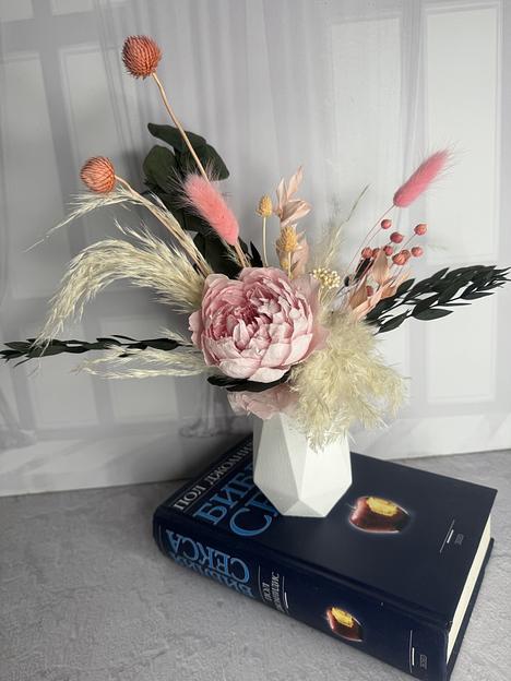 Букет из сухоцветов 23 см код 116551150 ОПТ фото 2