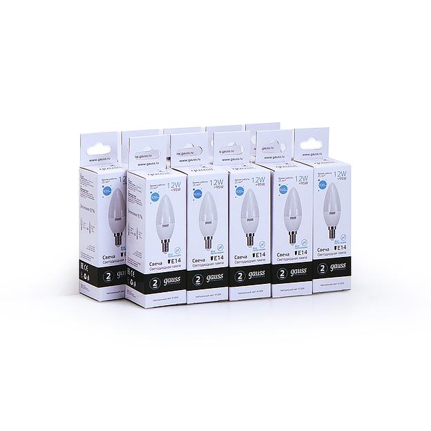 GAUSS 33122 Светодиодная лампа LED Elementary Свеча 12W 920lm E14 4100K 1/10/100 фото 4