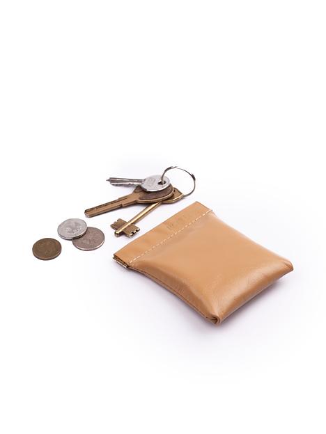 Монетница Pattern квадратная из натуральной итальянской кожи фото 4