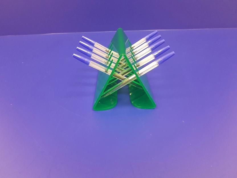 Подставка для ручек карандашей кистей 9 секции.(домик цвет зеленый) фото 3