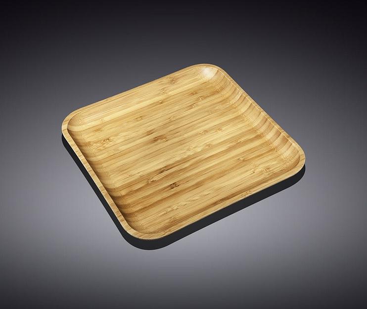 Блюдо для подачи квадр. 10*10 см. бамбук Wilmax /1/12/120/ фото 1