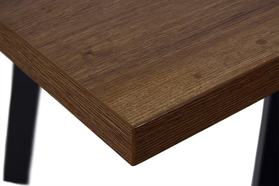 Стол Hagen 120(+40)x80 мм, чёрный металл, антик табак фото 5