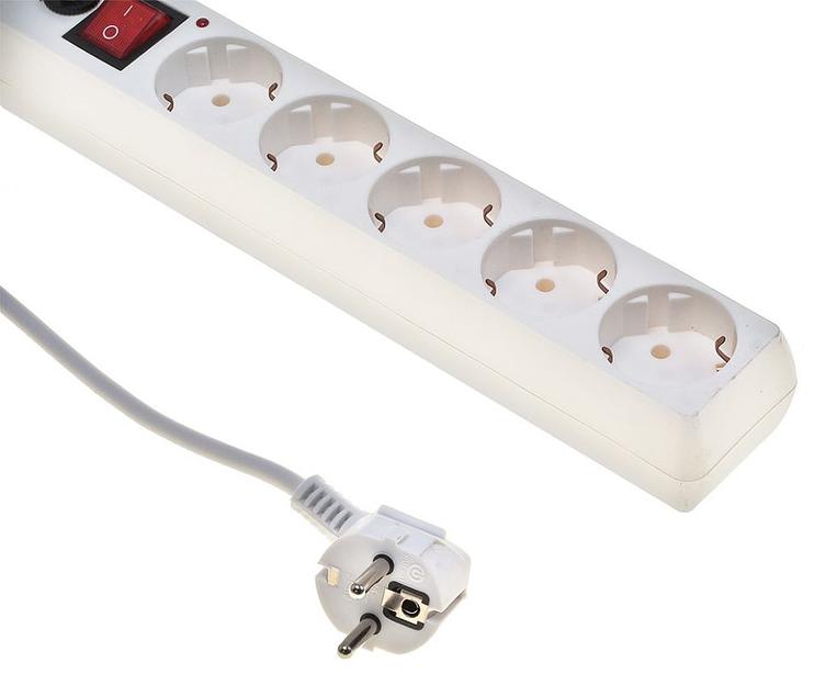 Сетевой фильтр Buro 500SH-3-W 3м (5 розеток) белый (коробка) фото 3