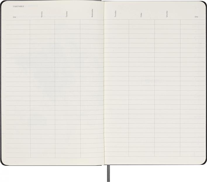 Еженедельник Moleskine CLASSIC WKNT Large 130х210мм недатир. 288 черный фото 6