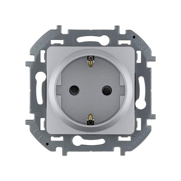 Розетка с заземлением и интегрированными защитными шторками Legrand 673732 Inspiria с/у 16 А ~250В 673732 фото 2