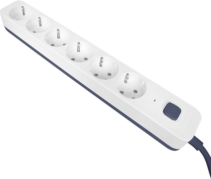Сетевой фильтр Powercom SP-06W 5,0 м 5.0м (6 розеток) белый/серый (коробка) фото 2