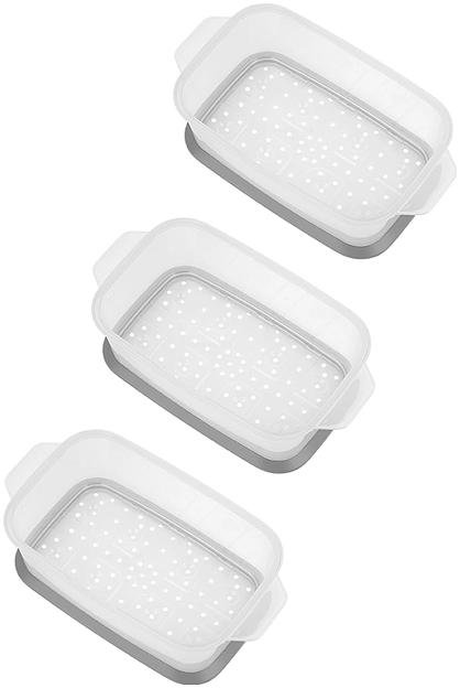 Пароварка Kitfort КТ-6280 3ярус. 1050Вт серый/серебристый фото 5