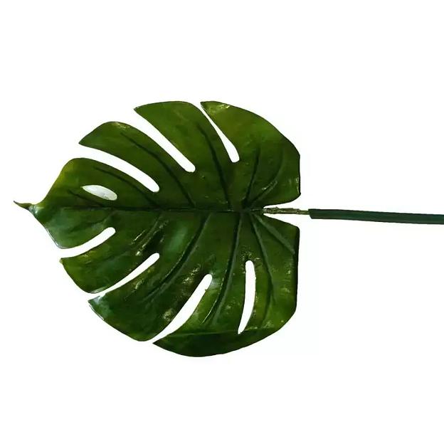 Лист монстеры с длинным стеблем 76см фото 2