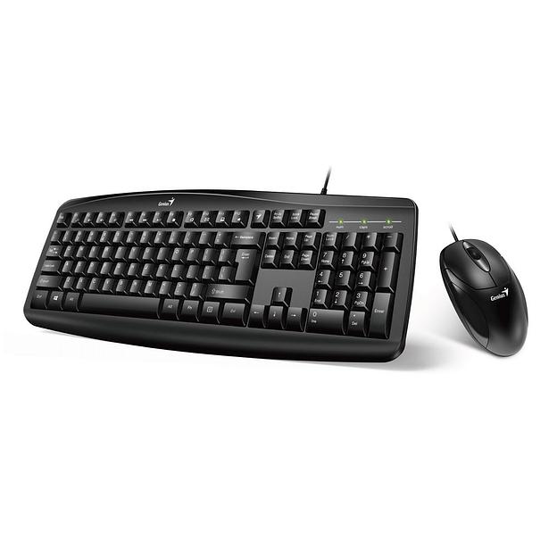 Комплект Genius Smart KM-200 [31330003402] (KB-200 + XScroll V3), черный, 115 клавиш с защитой от воды, мышь оптическая, 3 кнопки, USB фото 1