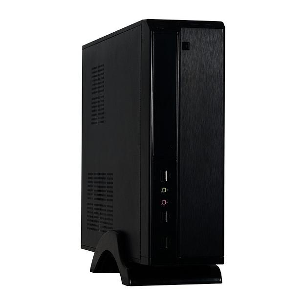 Exegate EX268691RUS Корпус MiniITX Exegate MI-207 Black, miniITX/mATX,, 2*USB, Audio фото 1