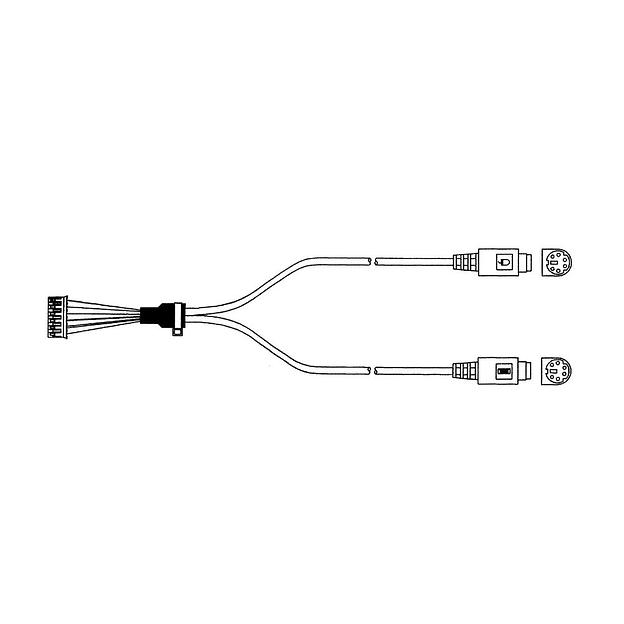 Кабель Advantech 1703060191 Кабель A Cable 1*6P-2.0/M-DIN 6P(F)*2 22cm фото 2