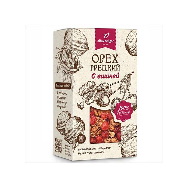 Смесь орехово-ягодная Алтай-Селигор «Грецкий орех с вишней» 100 г, опт фото 1